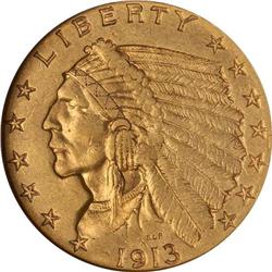 1913 $2.50 Indian ANACS Details EF45 Cleaned