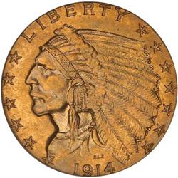 1914 $2.50 Indian PCGS MS62