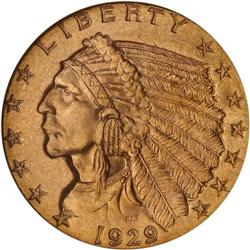 1929 $2.50 Indian NGC MS64