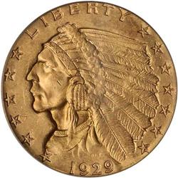 1929 $2.50 Indian PCGS MS63