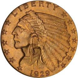 1929 $2.50 Indian NGC MS63