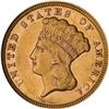 1856 $3 Gold ANACS AU55
