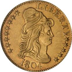 1804 $5 Bust. Sm 8 Over Lg 8 NGC AU50