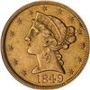 Image 1 : 1849-D $5 ANACS AU50 Details Cleaned