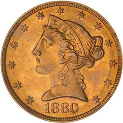 1880 $5 Liberty PCGS MS64