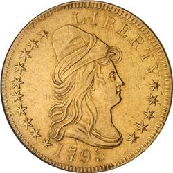 1795 $10 Bust. 13 Leaves NGC AU58