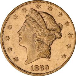 1889-CC $20 Liberty NGC AU58