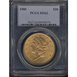 1900 $20 Liberty PCGS MS63
