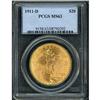 1911-D $20 St. Gaudens PCGS MS63