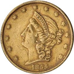 1855 K. & Co. (San Fran) G$20 ANACS EF40 Dtls Dmgd Tld