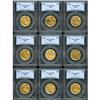1986 Lot of Nine 1986 $25 Eagles PCGS MS69