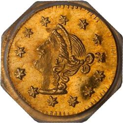1870. G25C Octagonal Liberty BG-789 PCGS MS63