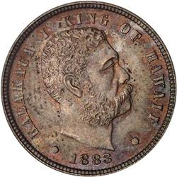 1883 Hawaiian Ten Cents PCGS MS65