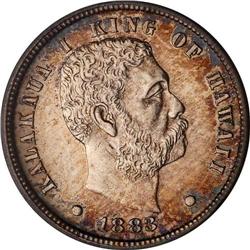 1883 Hawaiian Ten Cents PCGS MS63