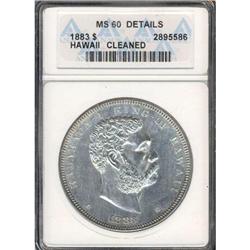 1883 Hawaiian $1 ANACS MS60 Details