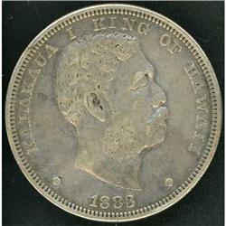 1883 Hawaiian $1 VF to EF