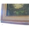 Image 3 : LARGE FRAMED OIL PAINTING OF "THE LAKE & MOUNTAINS" (HAS SMALL TEAR)