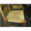 Image 2 : MAPLE TABLE WITH LEAF & 6 LADDERBACK REED SEATED CHAIRS