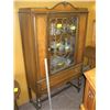 Image 1 : WALNUT GLASS DOORED CHINA CABINET