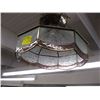 Image 2 : 3 STAINED GLASS HANGING LIGHT FIXTURES