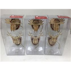 Mounted Deer and Moose Ornaments (2 x 3)