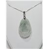 Image 1 : Jadeite Pendant With Sterling Silver Chain, Retail $300