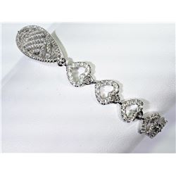 Sterling Silver Cubic Zirconia Bracelet, Retail $300