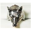 Image 2 : Stainless Steel Wolf Shaped Men's Ring. Approx Retail $100