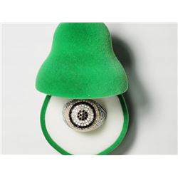 Sterling Silver CZ Men's Ring. Approx Retail $250