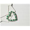 Image 1 : Sterling Silver Simulated Emerald Heart Shaped Pendant Necklace. Approx Retail $120