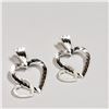 Image 1 : Sterling Silver 2 Heart Pendant
