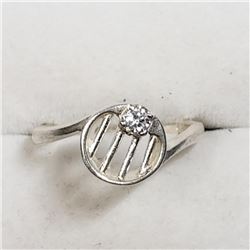 Sterling Silver Cubic Zirconia Ring (~Size 6)