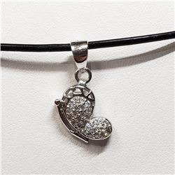 Sterling Silver Cubic Zirconia Necklace (~weight 2.5g), Suggested Retail Value $100