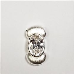 Sterling Silver Cubic Zirconia Pendant (~weight 1g)