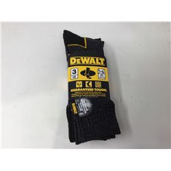 DeWalt Cotton Blend Work Sock (3 pairs- Size 10-13)