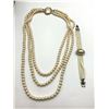 Image 1 : VINTAGE FAUX PEARL LAYERED NECKLACE WITH