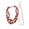 Image 3 : 2-VINTAGE NECKLACES:  (2)WITH RED LAYERED