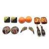 Image 2 : 6-PAIRS OF 80s STYLE EARRINGS-ANIMAL-WOOD