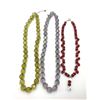 Image 1 : 3-VINTAGE LARGE BEADED NECKLACES-RED-PURPLE