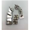 Image 2 : 4-PAIRS OF SILVER TONED MENS CUFF LINKS