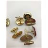 Image 3 : 5-PAIRS OF GOLD TONED MENS CUFF LINKS