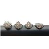 Image 1 : 4-SILVER TONED RINGS WITH CLEAR STONE ACCENTS