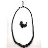 Image 1 : VINTAGE BLACK BEADED NECKLACE PLUS BLACK