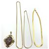 Image 1 : 3-GOLD TONED CHAINS PLUS BONUS LARGE CIRCULAR