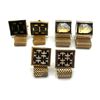 Image 1 : 3-PAIRS OF VINTAGE GOLD TONED MENS CUFF LINKS