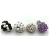 Image 1 : 4-VINTAGE STRETCHY RINGS WITH BEAD CLUSTER