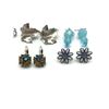 Image 2 : 6-PAIRS OF SILVER TONED PIERCED EARRINGS