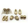 Image 1 : 4-PAIRS OF VINTAGE GOLD TONED CLIP ON EARRINGS