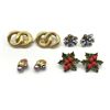 Image 1 : 4-VINTAGE CLIP ON EARRINGS: (1)CORO FLOWER