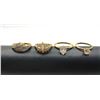 Image 1 : 4-GOLD TONED FASHIOIN BLING RINGS